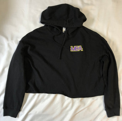 Ladies Keepin' It Real Cropped Hoodie Black